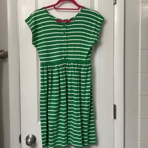 Hanna Andersson Green Striped Dress - Girls size 150